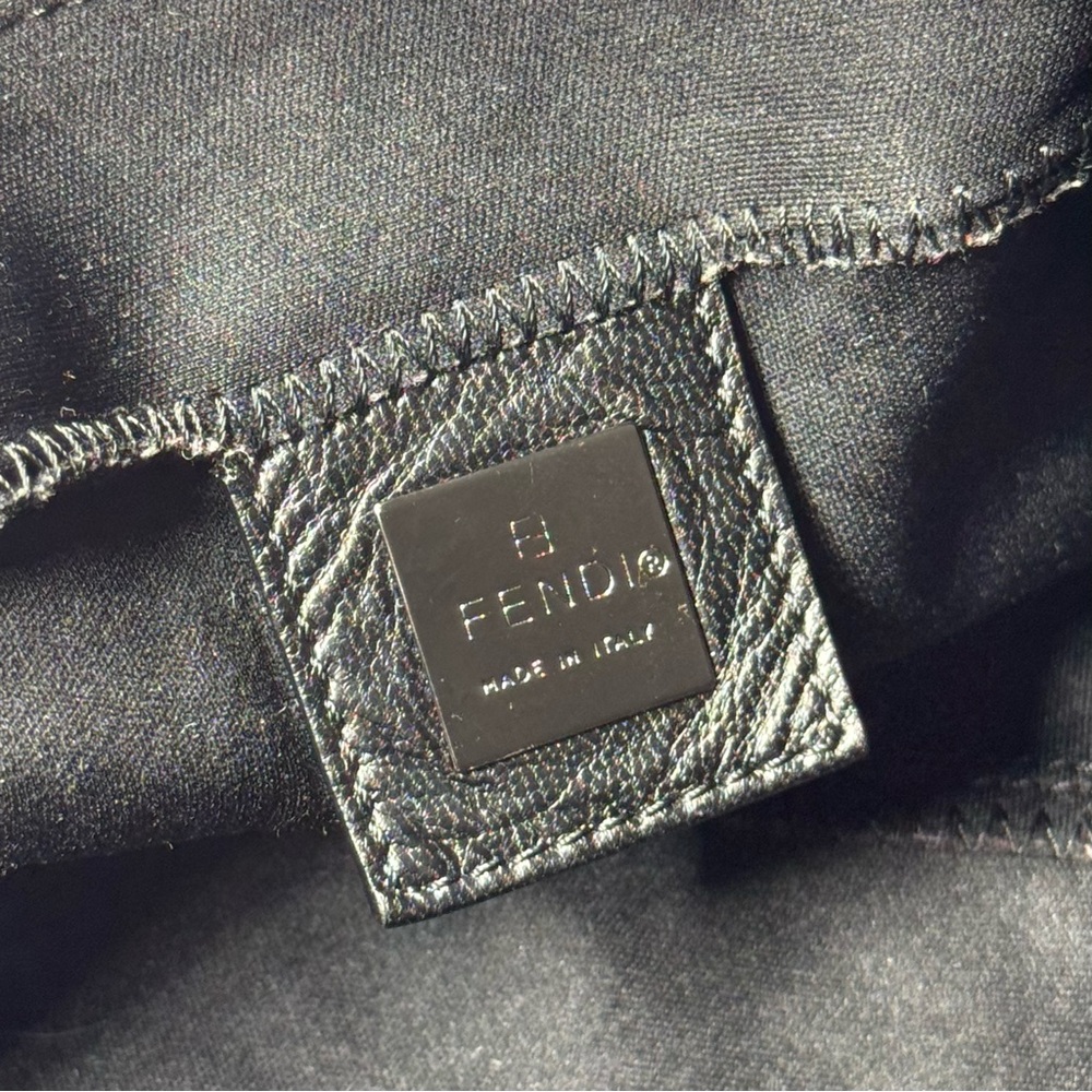 Fendi Vintage Nylon XXL Maxi Baguette Bag in Black - Picture 8 of 10